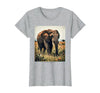 Mademark Wild Heart, Gentle Giant Elephant Nature Design T-Shirt - Women - size chart