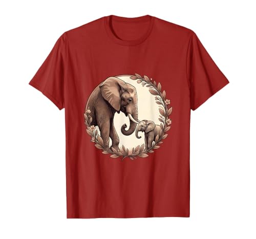 Mademark Elephant Mom and Baby Trunk Touch Pregnancy Tee T-Shirt - Men - size chart