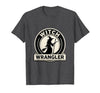 Mademark Witch Wrangler Funny Family Halloween Party Costume T-Shirt - size chart