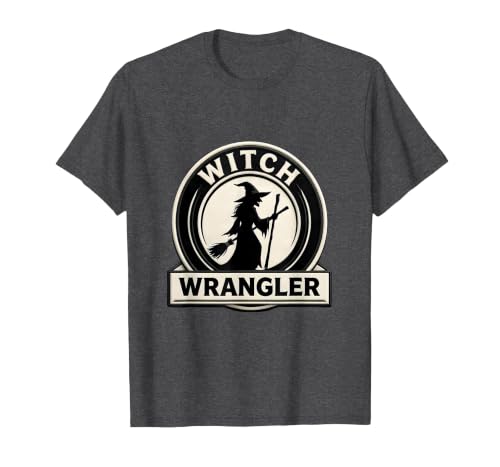 Mademark Witch Wrangler Funny Family Halloween Party Costume T-Shirt - size chart