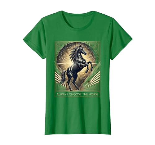 Mademark Always Choose The Horse Women's Equestrian Design T-Shirt - size chart