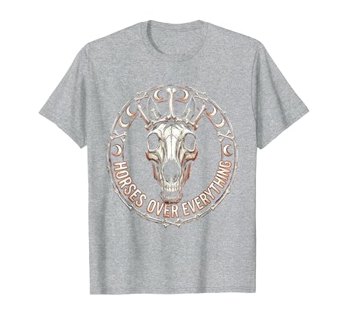 Mademark Horses Over Everything Equestrian Design T-Shirt - Men - size chart