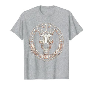 Mademark Horses Over Everything Equestrian Design T-Shirt - Men - size chart