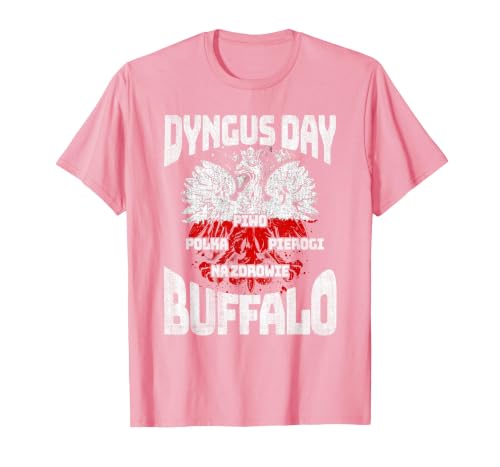 Polish Heritage Gifts Dyngus Day Buffalo New York Piwo Polka Pierogi Na Zdrowie T-Shirt - size chart