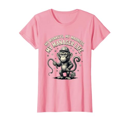 Mademark My Monkeys My Madness My Manager Life Circus Design T-Shirt - Women - size chart