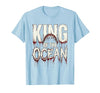 Mademark King of the Ocean Mens Shark Graphic Design T-Shirt - size chart