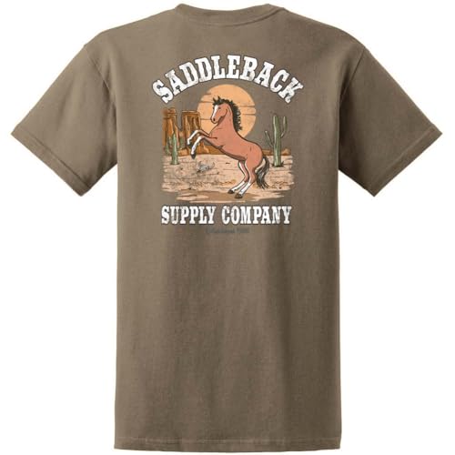Saddleback Supply Men's Horse with No Name Heavy Tees - size chart