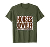 Mademark Horses Over Everything Equestrian Design T-Shirt - Men - size chart