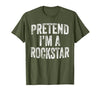 Funny Halloween Party Matching Family Costumes Tee Pretend I'm A Rockstar Costume Family Halloween Rock Star T-Shirt - size