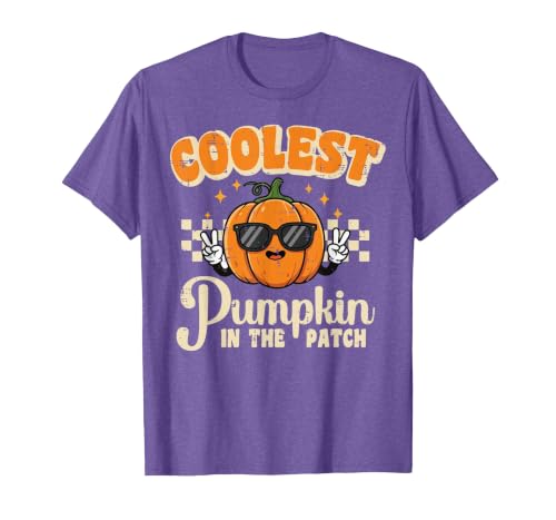 Halloween Shirts For Women Men Kids Boys Girls Halloween Coolest Pumpkin in Patch Costume Boys Kids Youth T-Shirt - size