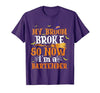 My Broom Broke So I Became A Bartender Halloween Costume T-Shirt - size chart