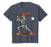 Funny Halloween Skeleton Sports Boys Costume Baseball Skeleton Spooky Boys Halloween Baseball Player T-Shirt - size chart