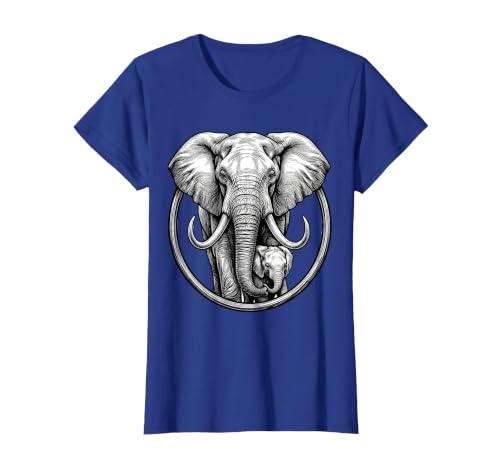 Mademark Mama Elephant and Baby Graphic Tee T-Shirt - Women - size chart