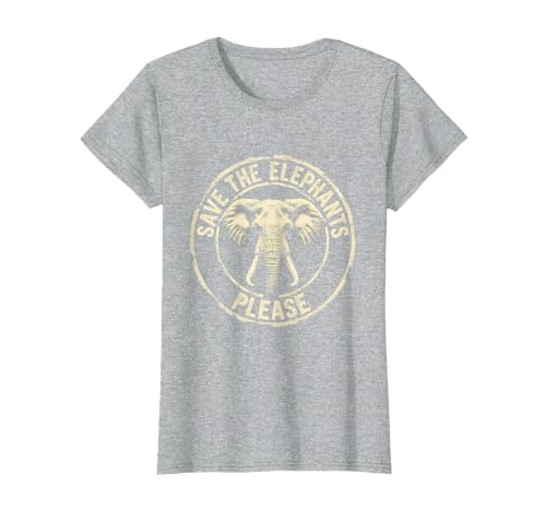 Mademark Save The Elephants Please Wildlife Advocate Design T-Shirt - Women - size chart