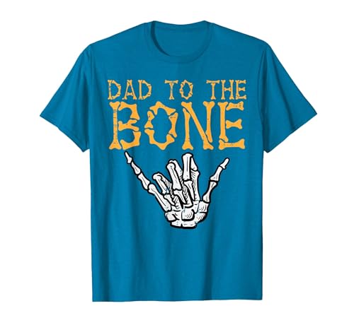 Mens Halloween Shirts For Dad Daddy Papa Men Halloween Dad to The Bone Skeleton Hand Fun Papa Costume Men T-Shirt - size