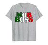 Italian Yeah B Mob Boss Italian Flag 1920s Costume Mafia Party T-Shirt - size chart