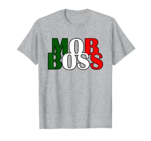 Italian Yeah B Mob Boss Italian Flag 1920s Costume Mafia Party T-Shirt - size chart