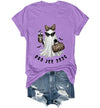 WQFQW Boo JEE 2026 Ghost Funny Halloween Leopard Print Ghost Shirt for Women - size chart