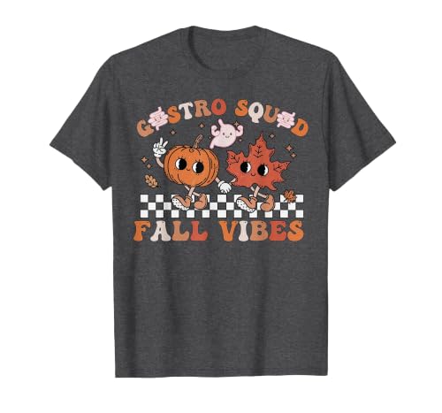 Gastro Squad Halloween Fall Endoscopy Nurse Gastro Squad Halloween Fall Vibes Gastro Crew Endoscopy T-Shirt - size chart