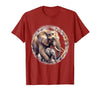Mademark Elephant Love Gentle Trunk Embrace Wildlife Art T-Shirt - Men - size chart