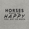 Dressdown Horses Makes Me Happy - Mens Premium Cotton T-Shirt - size chart