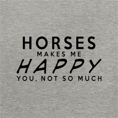 Dressdown Horses Makes Me Happy - Mens Premium Cotton T-Shirt - size chart