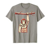 Mademark Hanging Around Doing Nothing Funny Monkey Design T-Shirt - Men - size chart