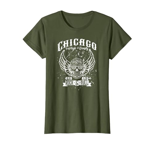 Camelot71 Chicago Classic Retro Vintage Illinois Windy Rock'n'Roll T-Shirt - size chart