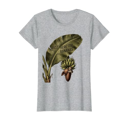 Mademark Just Here for Bananas Funny Monkey Design T-Shirt - Women - size chart
