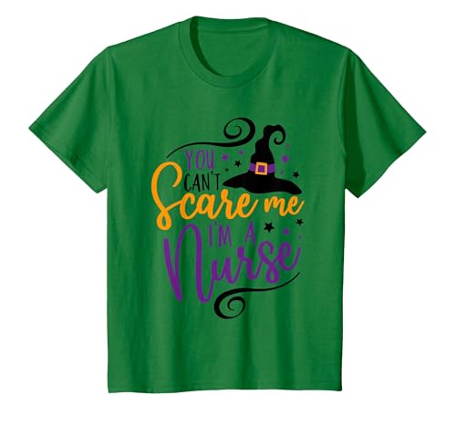 Spooky Nurse Halloween Tees You Can't Scare Me I'm a Nurse Funny Halloween Nurse T-Shirt - size chart