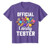 Candy Tester Sweets Lover Gifts & Apparel Official Candy Tester Halloween Costume Boys Girls Kids T-Shirt - size chart