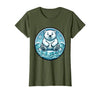 Mademark Polar Bear Lone Ice Floe Arctic Drift Design T-Shirt - size chart