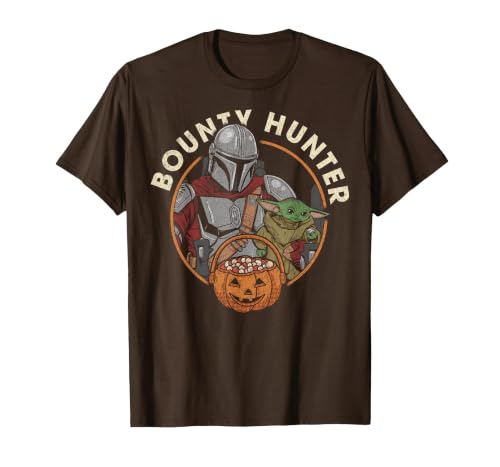 Star Wars The Mandalorian Halloween Candy Bounty Hunter T-Shirt - size chart