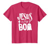 Jesus is My Boo - Funny Christian Halloween Quote Humor T-Shirt - size chart