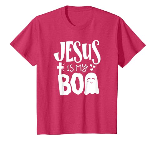 Jesus is My Boo - Funny Christian Halloween Quote Humor T-Shirt - size chart
