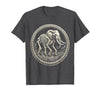 Mademark Elephant Skeleton Mid-Stride Through Tall Grass T-Shirt - Men - size chart