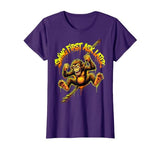 Mademark Swing First Ask Later Funny Monkey Design T-Shirt - Women - size chart