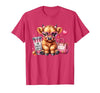 Highland Cow Land of NYC One Boujee Heifer Highland Cow Bougie Pink Tumbler Handbag T-Shirt - size chart