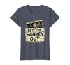 Mademark Let the Monkey Out Wild Primate Graphic Design T-Shirt - Women - size chart