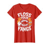 Spooky Dental Office Halloween Dental Crew Ghost Floss Your Fangs Dental Halloween Shirt Dentist Halloween T-Shirt - size