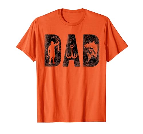 Fishing Gifts for Dad Father's Day Fisherman Fishing Dad Birthday Classic Bold Font Fish Daddy T-Shirt - size chart