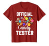 Candy Tester Sweets Lover Gifts & Apparel Official Candy Tester Halloween Costume Boys Girls Kids T-Shirt - size chart
