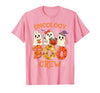 Oncology Boo Crew Funny Ghost Halloween Spooky Costume Nurse T-Shirt - size chart