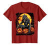 FrightNightFits Werewolf Orange Halloween T-Shirt - size chart