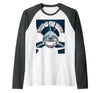 Mademark Blood in the Water Shark Women Design Raglan Baseball Tee - size chart