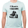 TeesAndTankYou 2 Hearts 1 Dream Horse Rider Shirt Unisex - size chart