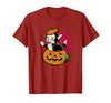 Disney Pinocchio Halloween Figaro Inside A Pumpkin Retro T-Shirt - size chart