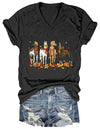 Niaday Fall Horse Shirt Men Women Graphic Short Sleeve T-Shirt Tee, Fall Season Horses Horse Lover Shirt - size chart