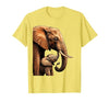 Mademark Mama Elephant Nudging Baby With Trunk Illustration T-Shirt - Men - size chart
