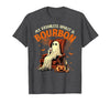 Bourbon Ghost Funny Halloween Drinking Apparel My Favorite Spirit is Bourbon Funny Halloween Ghost T-Shirt - size chart